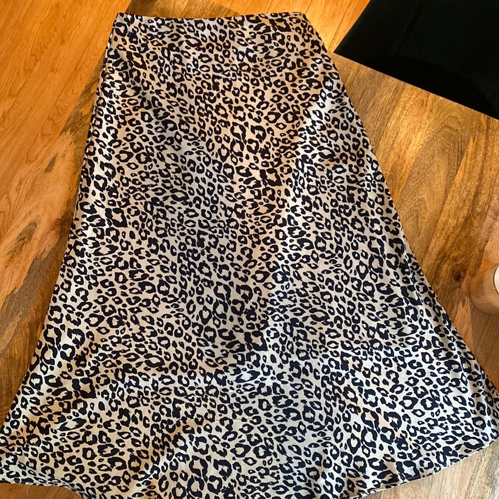 Pixie market leopard print midi skirt